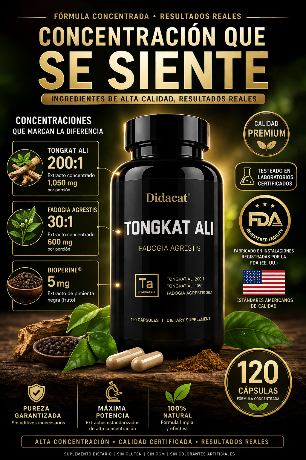 TONGKAT ALI X 1120 CAPSULAS
