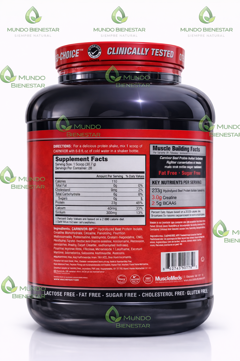 CARNIVOR PROTEINA LIMPIA DE 4 LIBRAS